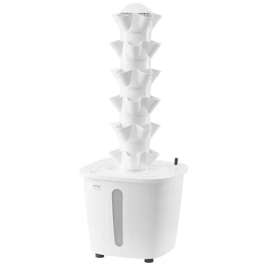 Hydroponic Growing System, 30 Pods Vertical Garden Tower, Indoor Hydroponic Garden with Water Pump and Timer