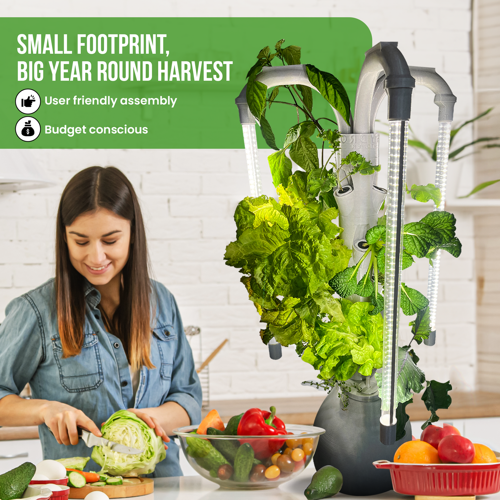 The Hydro Tower® CT2 Indoor Hydroponic Growing System