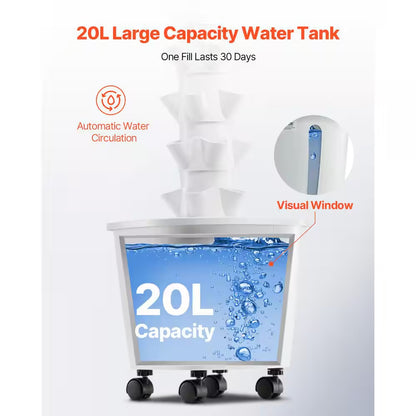 Hydroponic Growing System, 30 Pods Vertical Garden Tower, Indoor Hydroponic Garden with Water Pump and Timer