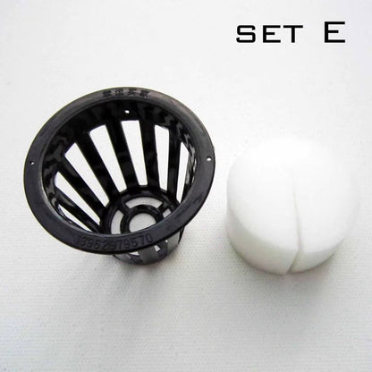 10Pcs Black Mesh Pot Net Cup Basket + Clone Cloning Collar Foam Insert Hydroponic Vegetable Plant Grow Seed Germinate 5 Size