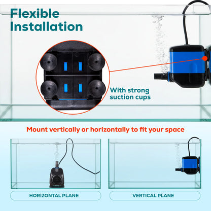 Aqua Dream 400 GPH Aquarium Submersible Pump Hydroponics