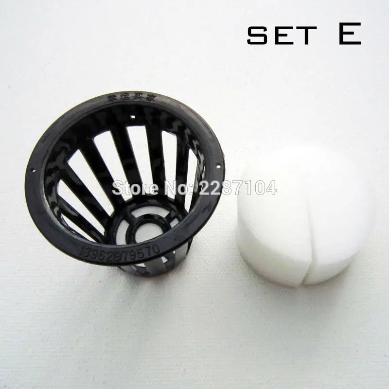10Pcs Black Mesh Pot Net Cup Basket + Clone Cloning Collar Foam Insert Hydroponic Vegetable Plant Grow Seed Germinate 5 Size