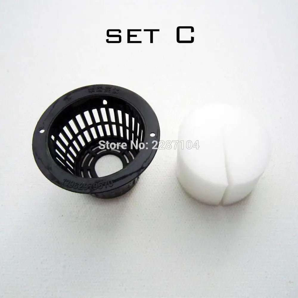 10Pcs Black Mesh Pot Net Cup Basket + Clone Cloning Collar Foam Insert Hydroponic Vegetable Plant Grow Seed Germinate 5 Size